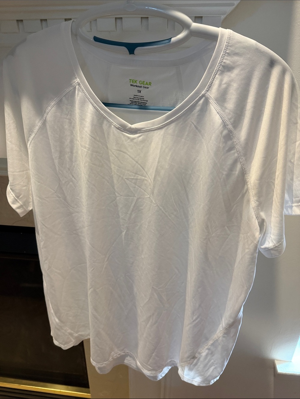 tek gear White Short-Sleeve V-Neck Tee